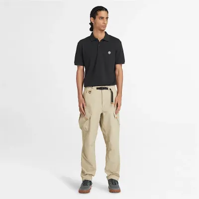 Polo Timberland homme noir manches courtes en coton biologique référence TB0A2DJE001