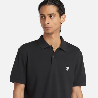 Polo Timberland homme noir manches courtes en coton biologique référence TB0A2DJE001
