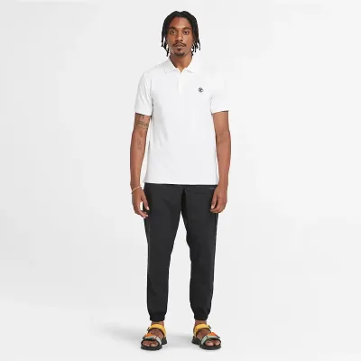 Polo Timberland homme blanc manches courtes en coton biologique référence TB0A2DJE100
