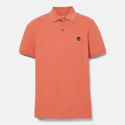 Polo Timberland homme sienne brûlée manches courtes en coton biologique référence TB0A2DJEEI4