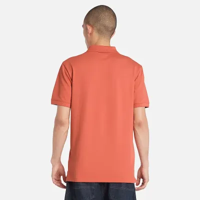 Polo Timberland homme sienne brûlée manches courtes en coton biologique référence TB0A2DJEEI4