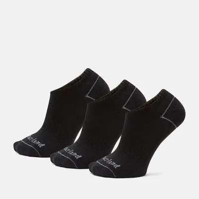 Lot de 3 paires de chaussettes invisibles Timberland Bowden noires avec amorti intégral  TB0A2PU5001