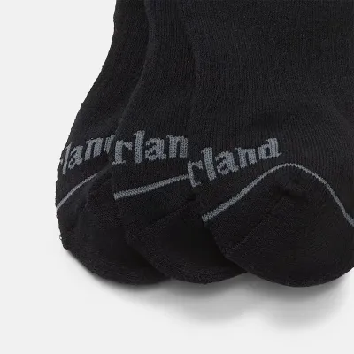 Lot de 3 paires de chaussettes invisibles Timberland Bowden noires avec amorti intégral  TB0A2PU5001