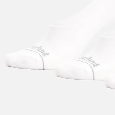 Lot de 3 paires de chaussettes invisibles Timberland Bowden Liner blanches avec talonnette antidérapante TB0A2PUD100