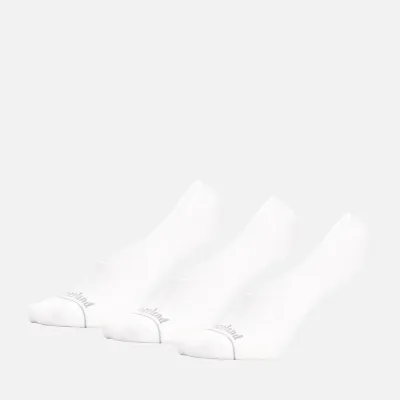 Lot de 3 paires de chaussettes invisibles Timberland Bowden Liner blanches avec talonnette antidérapante TB0A2PUD100