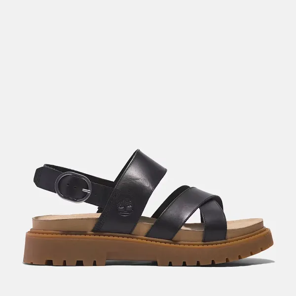 CLAIREMONT WAY CROSS STRAP SANDAL NOIR