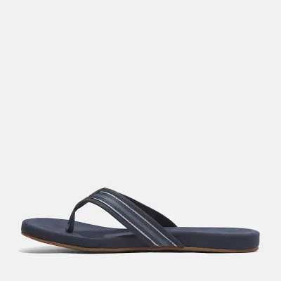 Tongs Timberland Seaton Bay homme bleu marine en cuir premium et polyester recyclé avec semelle à mémoire de forme TB0A66KSL79