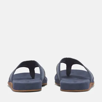 Tongs Timberland Seaton Bay homme bleu marine en cuir premium et polyester recyclé avec semelle à mémoire de forme TB0A66KSL79