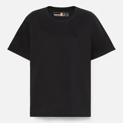 T-shirt Timberland Dunstan noir homme en coton biologique avec logo arbre brodé référence TB0A6ATE001