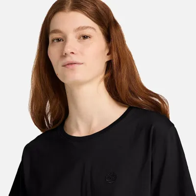 T-shirt Timberland Dunstan noir homme en coton biologique avec logo arbre brodé référence TB0A6ATE001