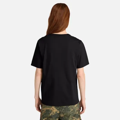 T-shirt Timberland Dunstan noir homme en coton biologique avec logo arbre brodé référence TB0A6ATE001