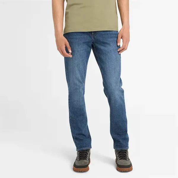 INDIGO STRETCH DENIM PANT BLEU