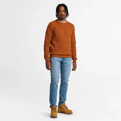 Jean Timberland homme bleu clair coupe slim stretch en coton biologique avec cinq poches référence TB0A6CQ2BQ8