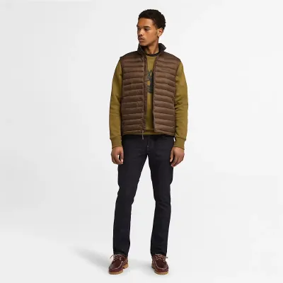 Jean Timberland homme indigo coupe slim stretch en coton biologique avec cinq poches référence TB0A6CQ2H87