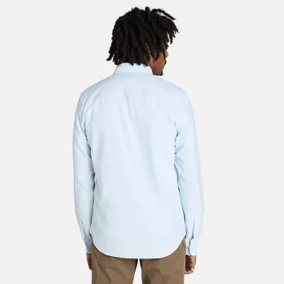 Chemise Oxford Timberland homme bleu ciel en coton avec col boutonné et coupe slim référence TB0A6GPNB02