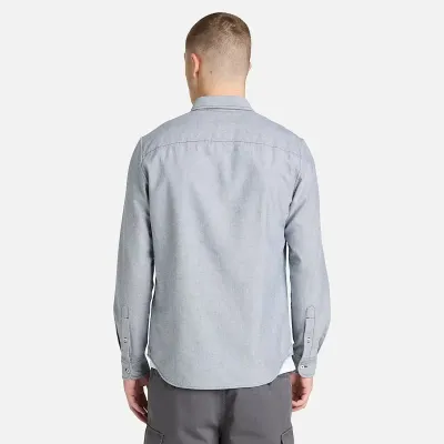 Chemise Oxford Timberland homme bleu Dark Sapphire en coton avec col boutonné et coupe slim référence TB0A6GPNB68
