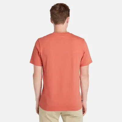 T-shirt Timberland Established 1973 homme orange Burnt Sienna en coton biologique avec logo brodé référence TB0A6SE1EI4