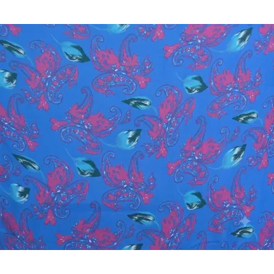 PARÉO FEMME IMPRIMÉ FLORAL BLEU