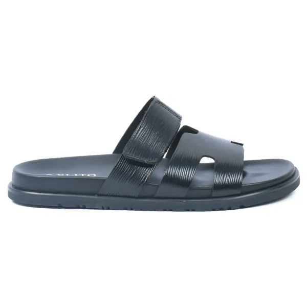 MULES HOMME EN CUIR NOIR