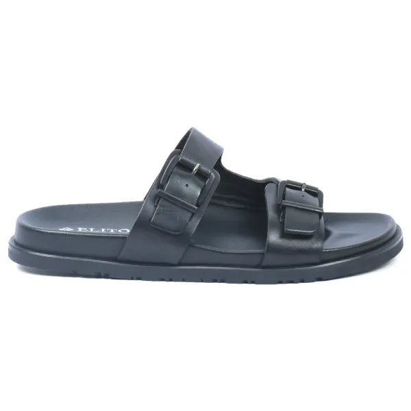 MULES HOMME EN CUIR NOIR