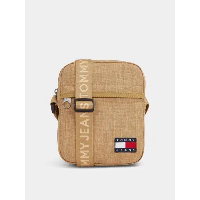 Sac bandoulière homme Tommy Jeans Essentials Daily Seasonal Reporter Beige AM0AM12900-RBR en textile synthétique