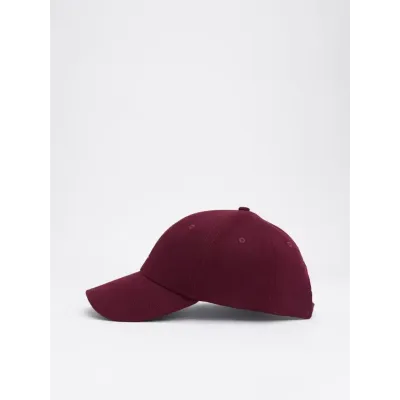 Casquette unisexe Tommy Hilfiger Hilfiger Flag Six-Panel Baseball Cap Bordeaux AM0AM13008-V18 en coton