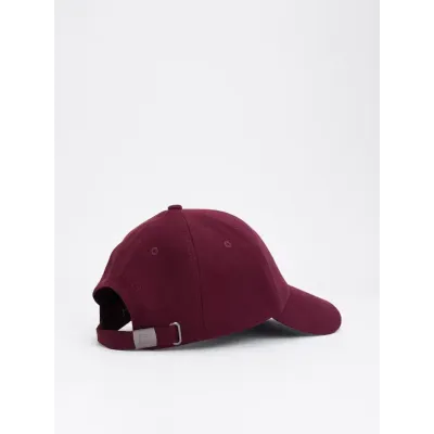 Casquette unisexe Tommy Hilfiger Hilfiger Flag Six-Panel Baseball Cap Bordeaux AM0AM13008-V18 en coton