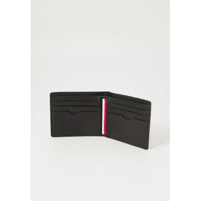 Portefeuille homme Tommy Hilfiger TH Corp Mini CC Wallet Noir AM0AM13042-BDS en cuir véritable