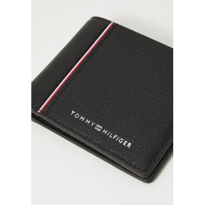 Portefeuille homme Tommy Hilfiger TH Corp Mini CC Wallet Noir AM0AM13042-BDS en cuir véritable