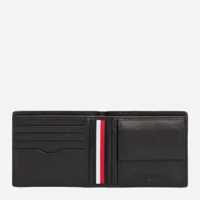 Portefeuille homme Tommy Hilfiger TH Corporate EXTRA CC AND COIN Noir AM0AM13044-BDS en cuir véritable