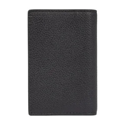 Portefeuille homme Tommy Hilfiger TH Corporate BIFOLD Noir AM0AM13046-BDS en cuir véritable grainé