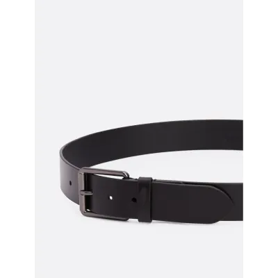 Ceinture homme Tommy Hilfiger Casual Belt Boucle carrée 4.0 Noir AM0AM13302-BDS en cuir véritable avec boucle carrée