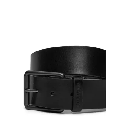 Ceinture homme Tommy Hilfiger Casual Belt Boucle carrée 4.0 Noir AM0AM13302-BDS en cuir véritable avec boucle carrée