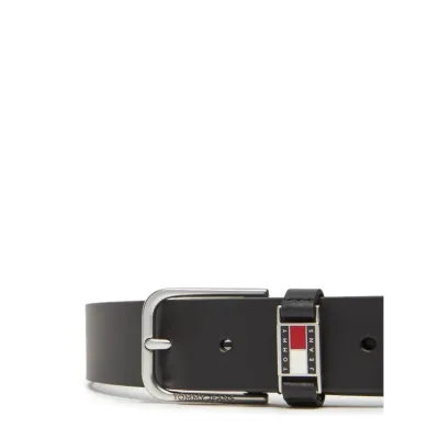 Ceinture homme Tommy Jeans Scanton 3.5 Noir AM0AM13414-BDS en cuir véritable avec finition élégante