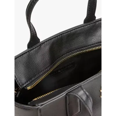 Sac à main femme Tommy Hilfiger Soft Logo Strap Tote Noir AW0AW16907-BDS avec bandoulière réglable