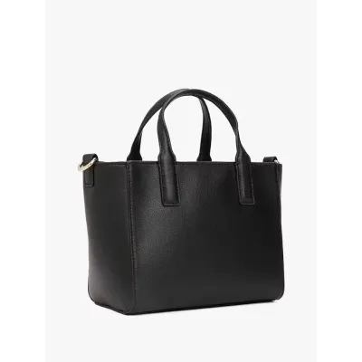 Sac à main femme Tommy Hilfiger Soft Logo Strap Tote Noir AW0AW16907-BDS avec bandoulière réglable