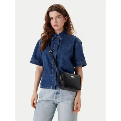 Sac bandoulière femme Tommy Jeans Essential Must Camera Bag Noir AW0AW16964-BDS en similicuir
