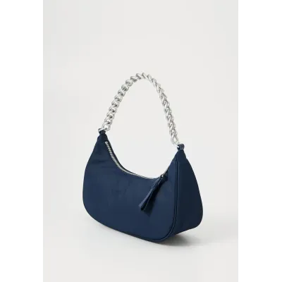 Sac à bandoulière femme Tommy Jeans Iconic Shoulder Bag With Chain Bleu Marine AW0AW16983-C1G en polyester