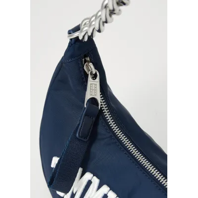Sac à bandoulière femme Tommy Jeans Iconic Shoulder Bag With Chain Bleu Marine AW0AW16983-C1G en polyester