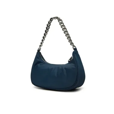 Sac à bandoulière femme Tommy Jeans Iconic Shoulder Bag With Chain Bleu Marine AW0AW16983-C1G en polyester