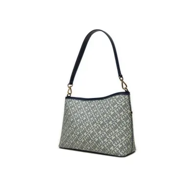 Sac femme Tommy Hilfiger Monoplay Le Shoulder Bag Bleu AW0AW17342-DW6 en 100 % polyuréthane