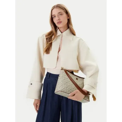 Sac femme Tommy Hilfiger Monoplay Le Shoulder Bag Beige AW0AW17342-XUT en 100 % polyuréthane