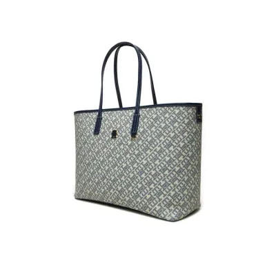 Cabas femme Tommy Hilfiger Monoplay Multi Compartment Tote Bleu AW0AW17379-DW6 en 100 % polyuréthane.