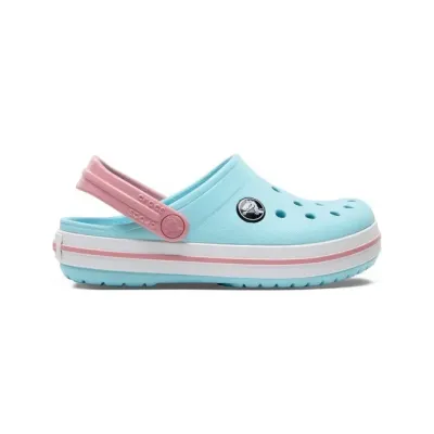 Sabots Crocs Crocband bébé turquoise réf 207005-4S3 avec bande sportive et brides pivotantes