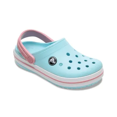 Sabots Crocs Crocband bébé turquoise réf 207005-4S3 avec bande sportive et brides pivotantes
