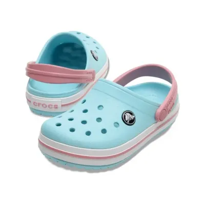 Sabots enfant Crocs Crocband Clog K turquoise et rose confort léger 207006-4S3