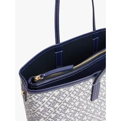 Cabas femme Tommy Hilfiger Monoplay Multi Compartment Tote Bleu AW0AW17379-DW6 en 100 % polyuréthane.