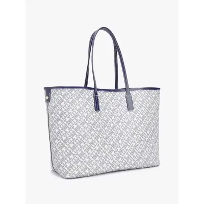 Cabas femme Tommy Hilfiger Monoplay Multi Compartment Tote Bleu AW0AW17379-DW6 en 100 % polyuréthane.