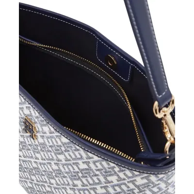 Sac femme Tommy Hilfiger Monoplay Le Shoulder Bag Bleu AW0AW17342-DW6 en 100 % polyuréthane