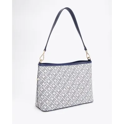 Sac femme Tommy Hilfiger Monoplay Le Shoulder Bag Bleu AW0AW17342-DW6 en 100 % polyuréthane
